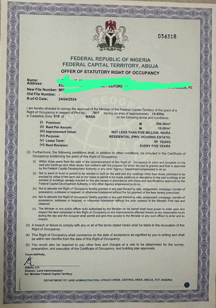 Land for Sale in Wasa, FCT cover picture