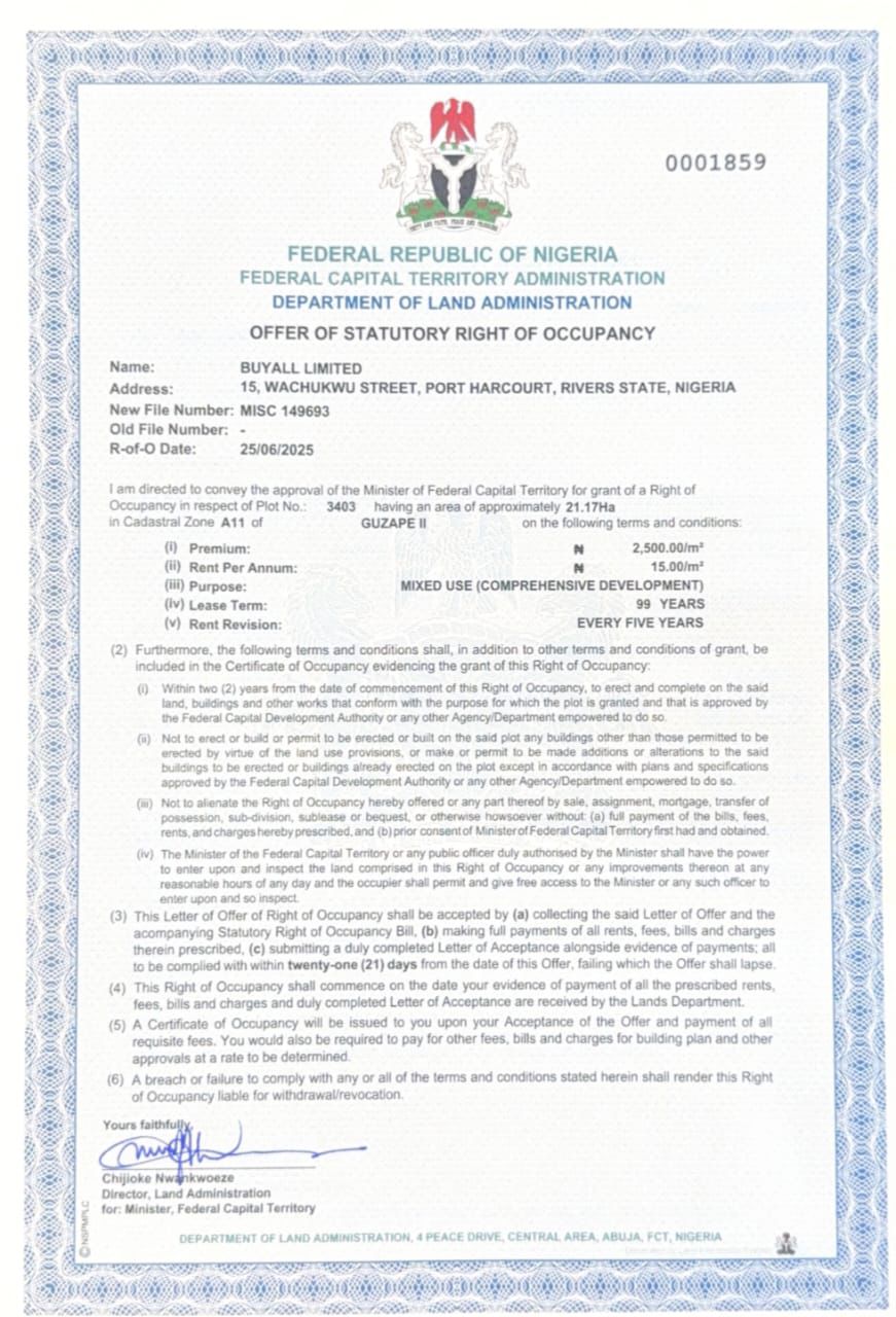 Land for Sale in Guzape 2, FCT cover picture