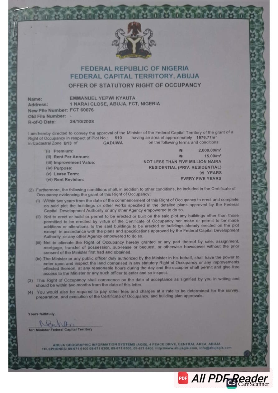 Land for Sale in Gaduwa, FCT cover picture