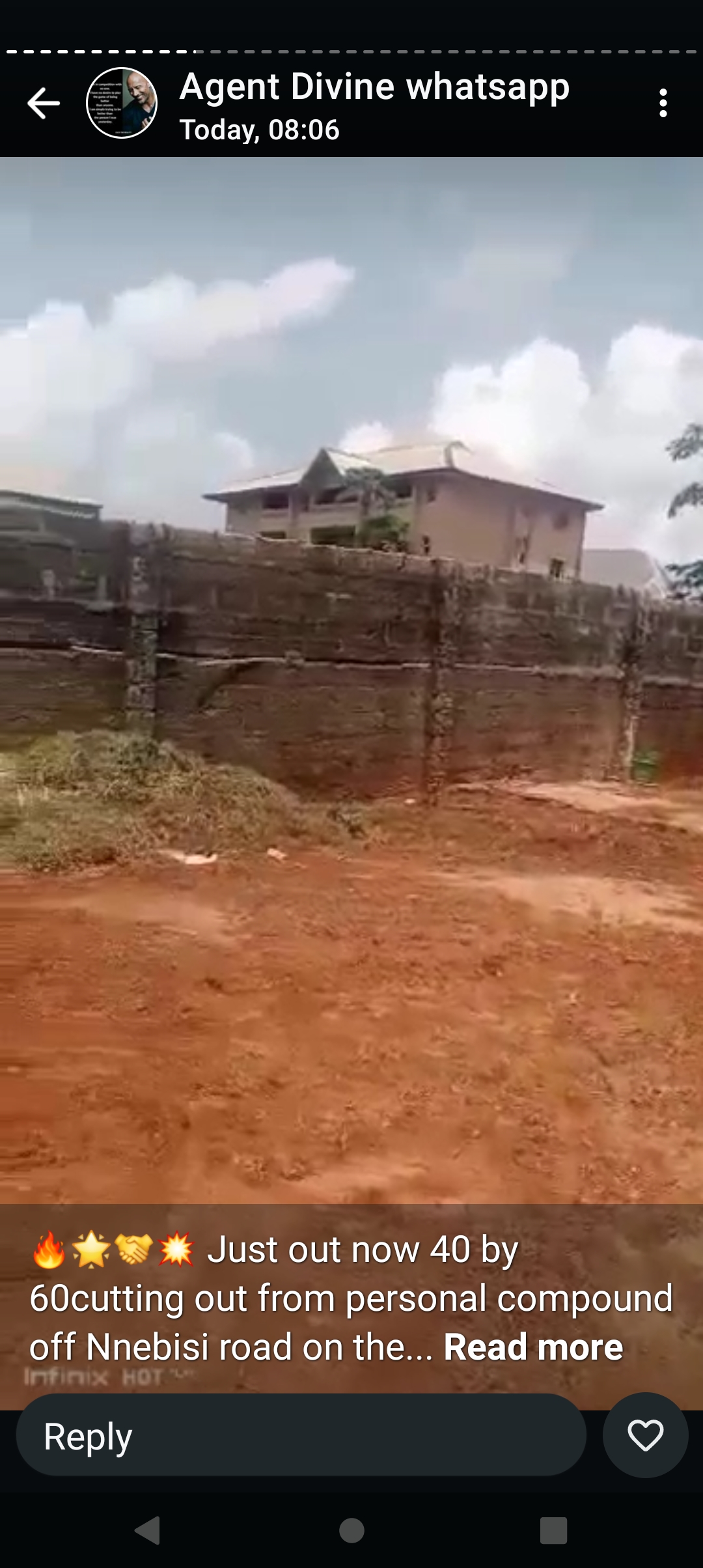 Land for Sale in 40 by 60 cut from personal compound, Nnebisi road, Delta cover picture