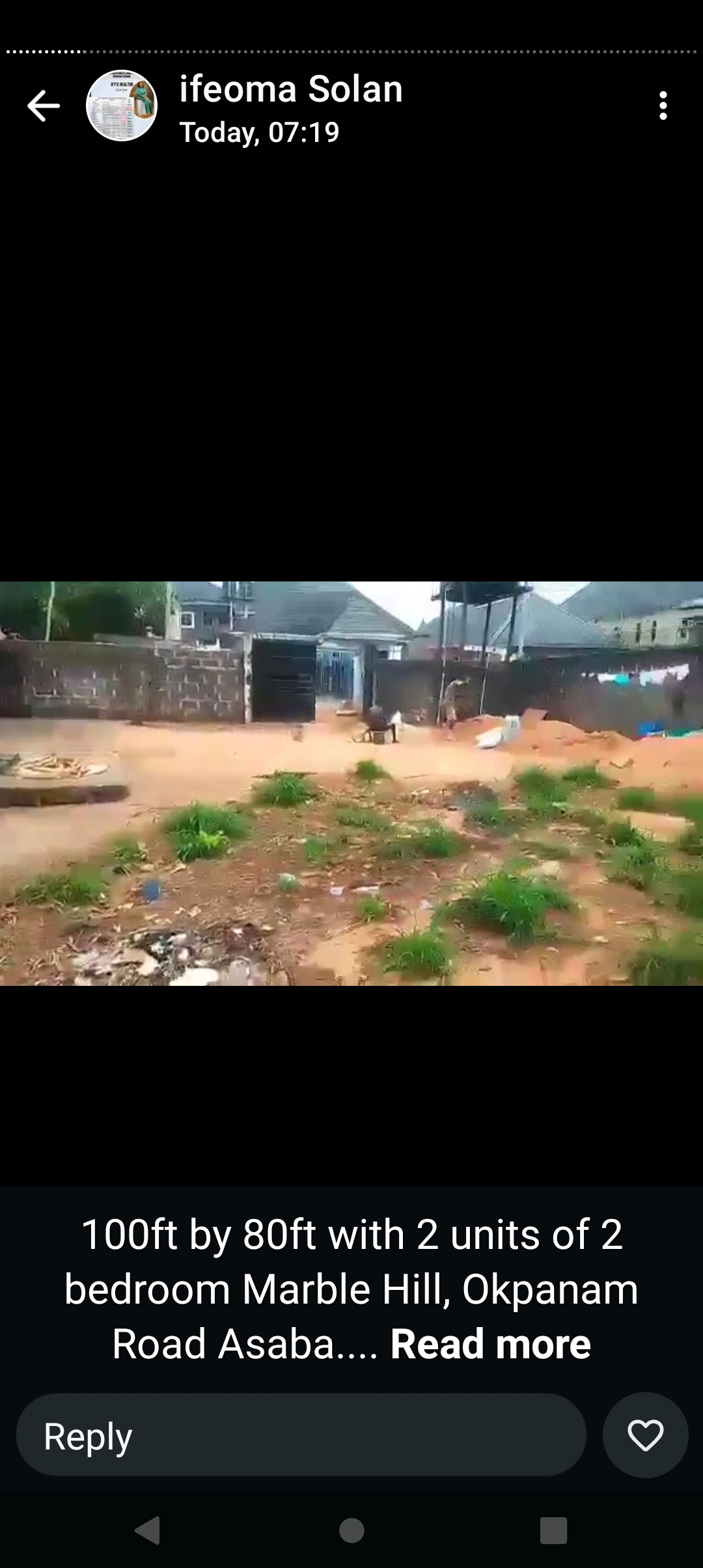 Land for Sale in 100 by 80 and 2 units of 2 bed at Mabel hill, Delta cover picture