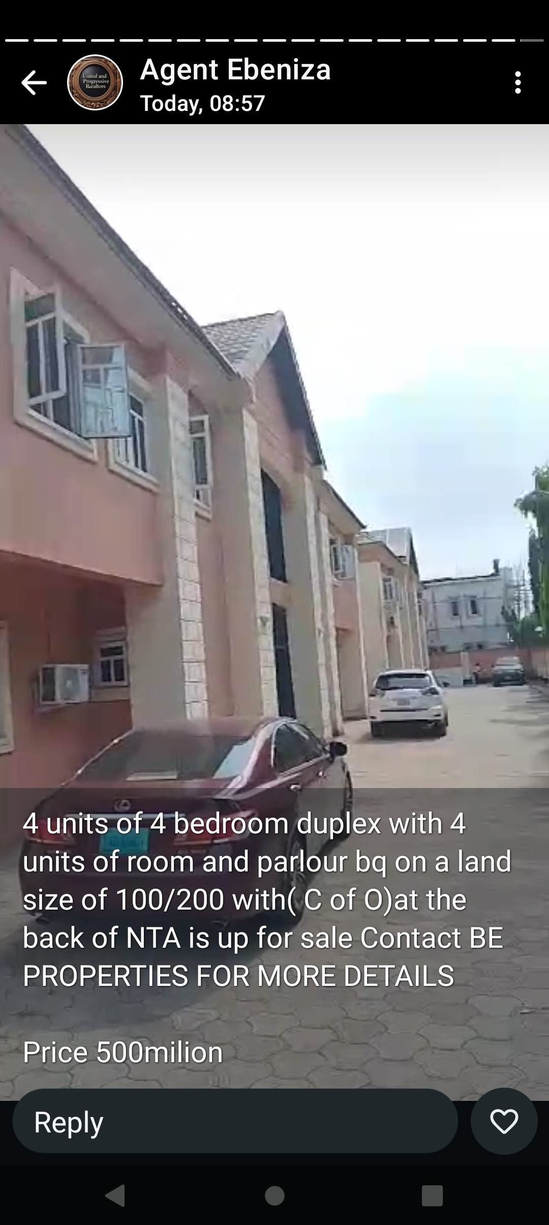 Duplex for Sale in 4 units of 4bed duplex in 100 by 200 land with C of O back of NTA, Delta cover picture