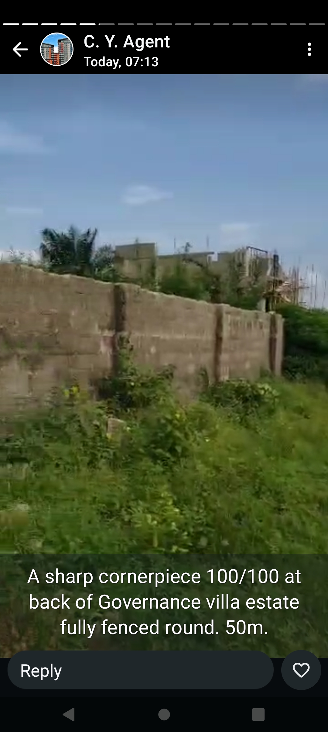 Land for Sale in 100 by 100 back of governance villa ibusa road, Delta cover picture