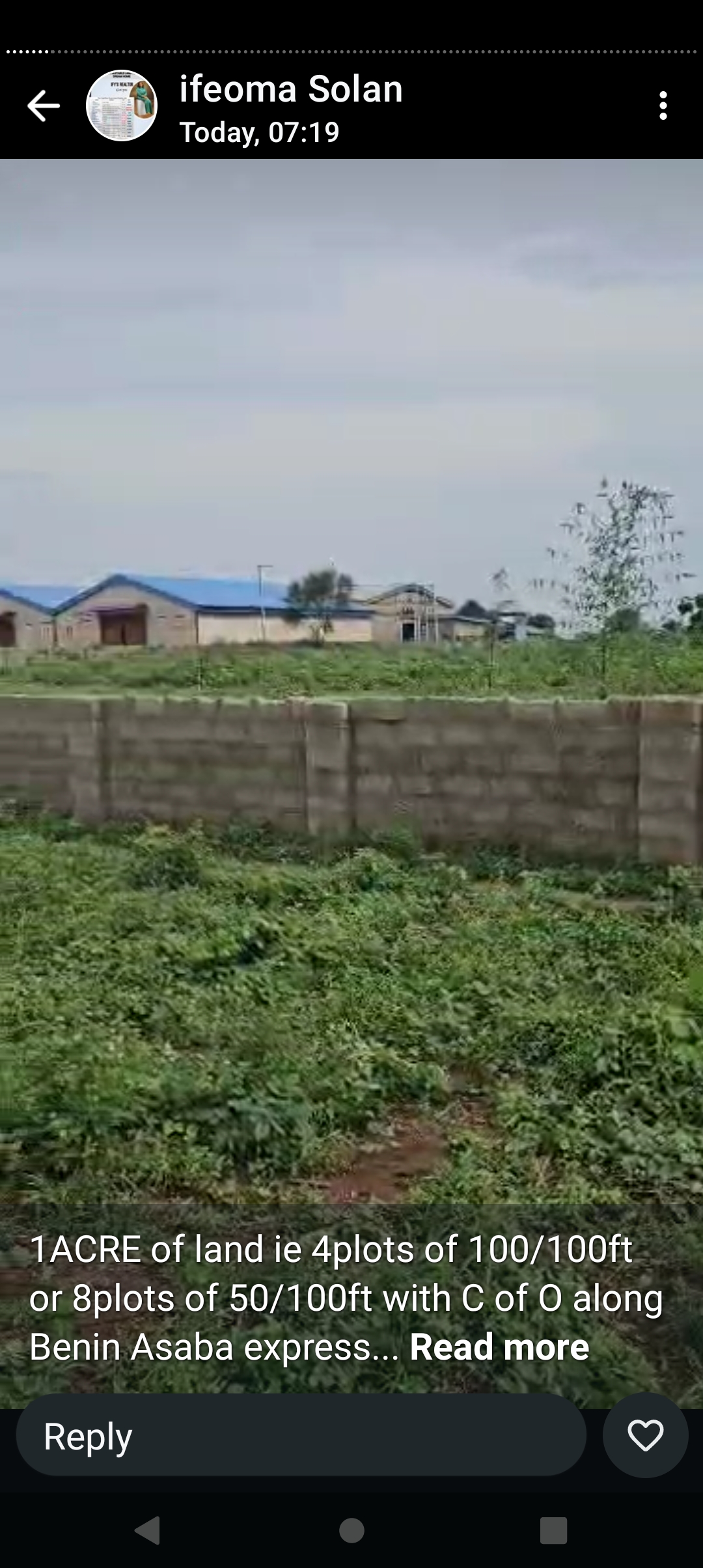 Land for Sale in 1 acre ( 8 plots) Issele Azagba express, Delta cover picture