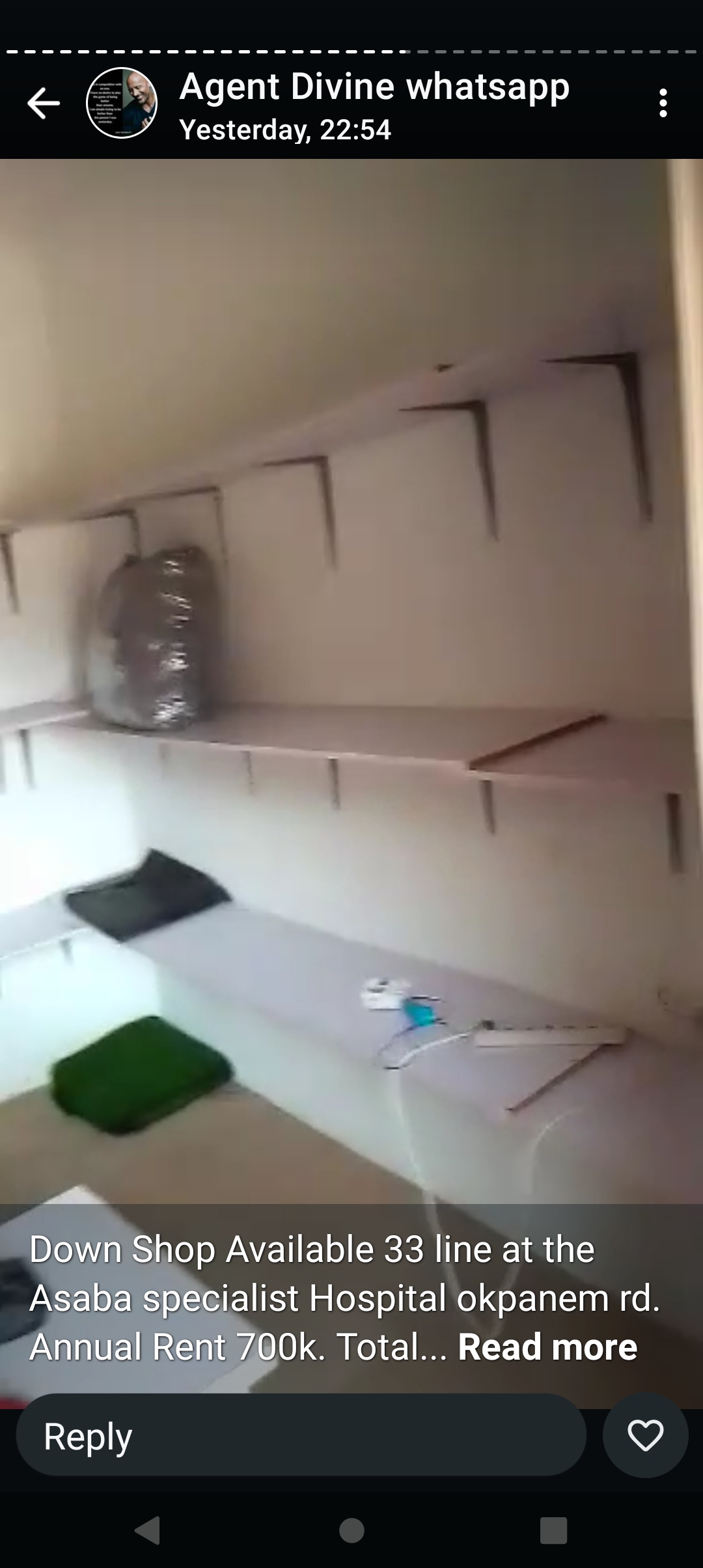 Store for Rent in Asaba Specialist Hospital axis, Delta cover picture