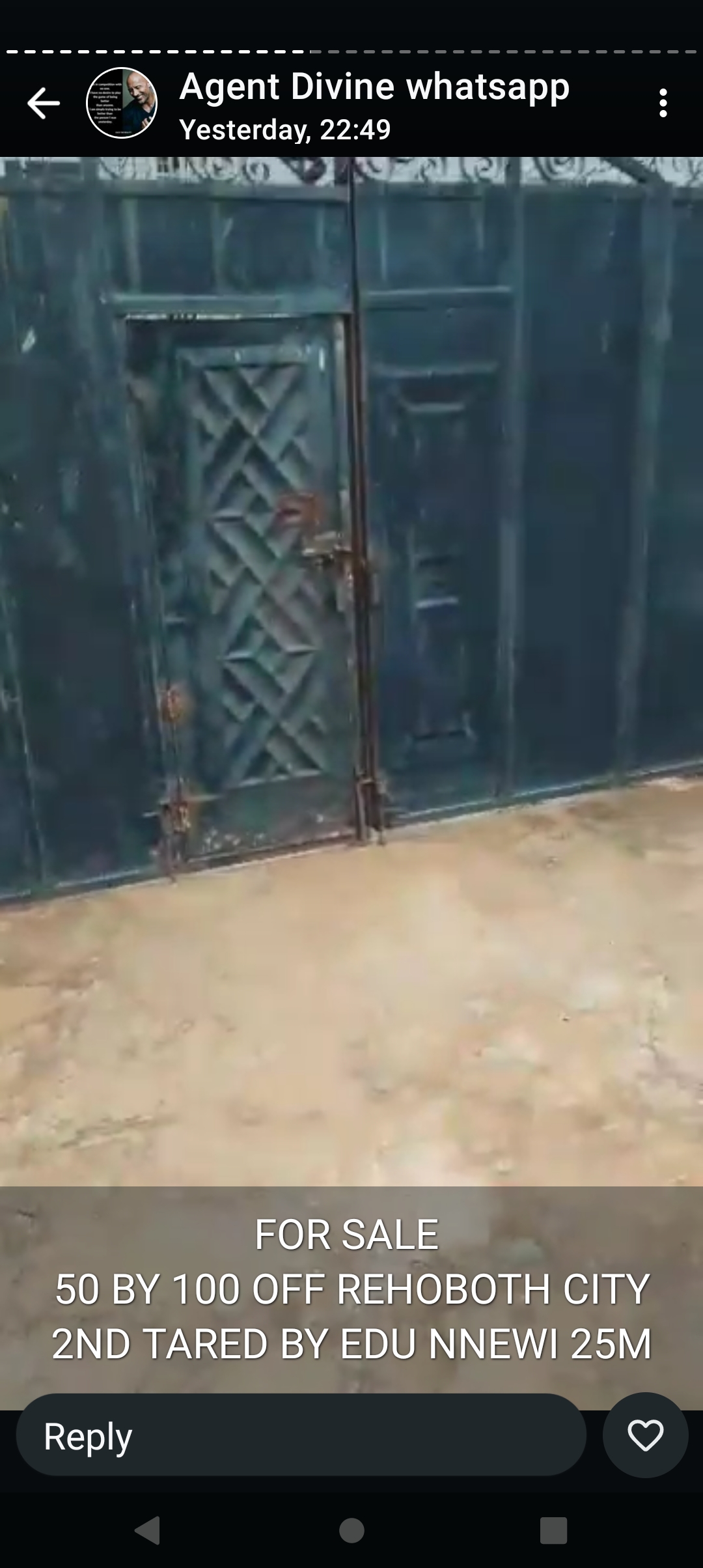 Land for Sale in 50 by 100 at Rehoboth, Delta cover picture