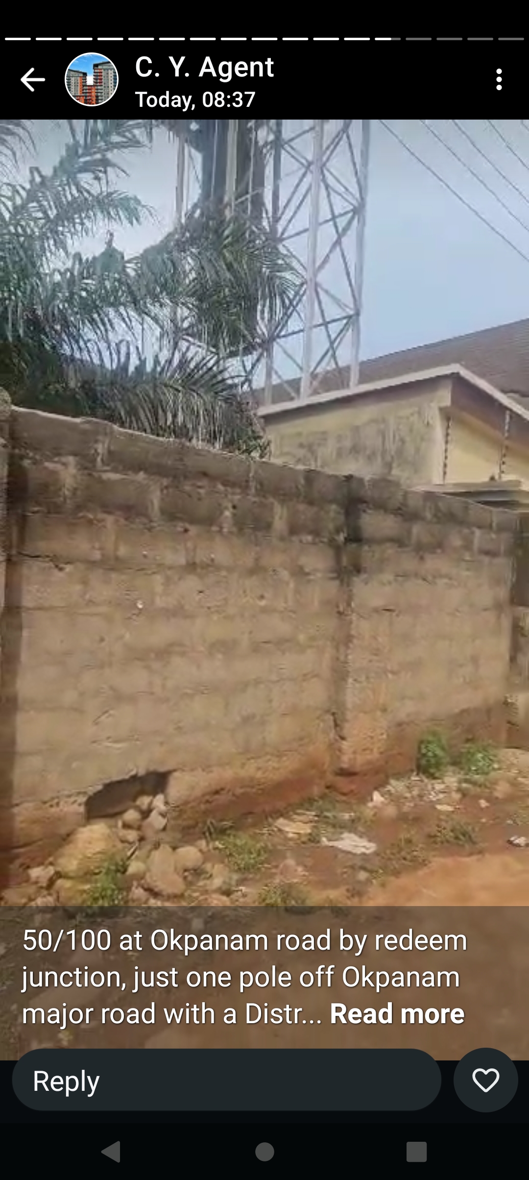 Land for Sale in Okpanam road by redeem junction, Delta cover picture