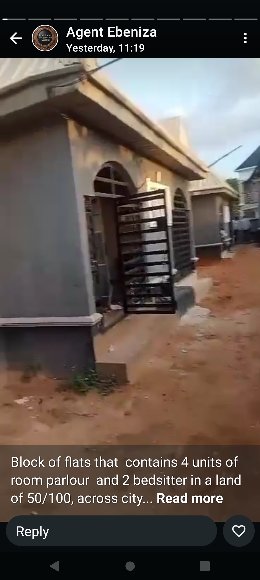 1 Bedroom Flat for Sale in 4 units of room and parlour at Across Okpanam City gate, Delta cover picture