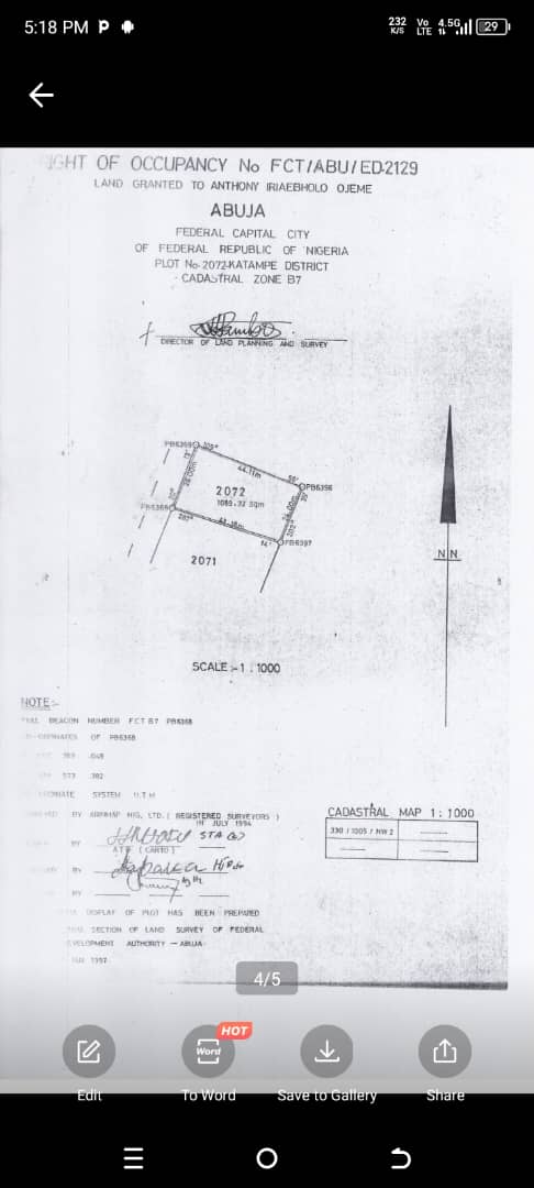 Land for Sale in Katampe main, FCT cover picture