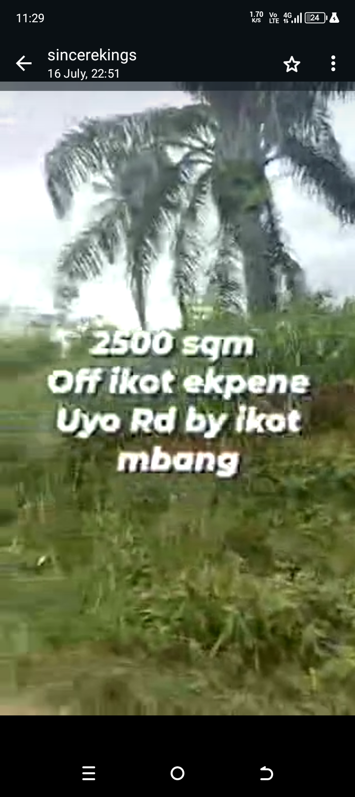 Land in Ikot ekpene by Uyo Express road Akwa Ibom cover picture